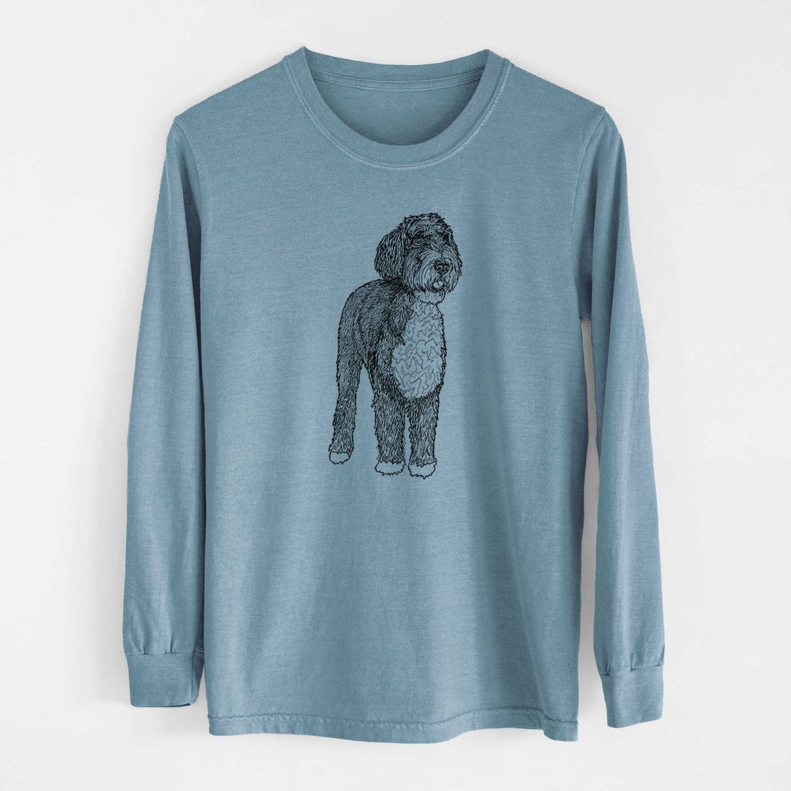 Doodled Finn the Bernedoodle - Heavyweight 100% Cotton Long Sleeve