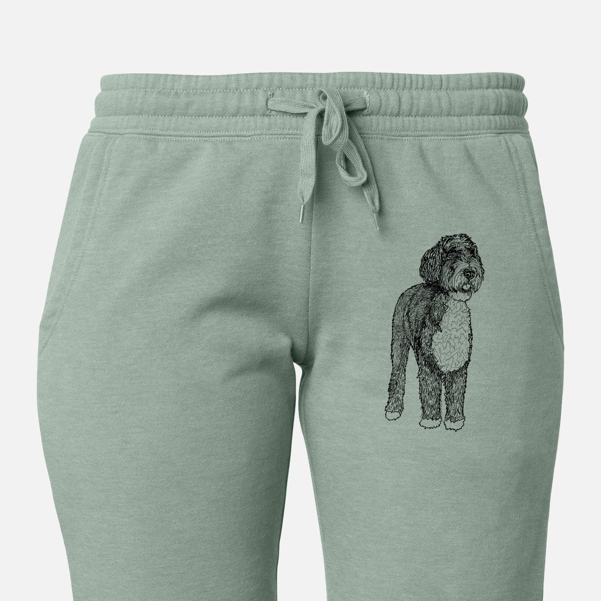 Doodled Finn the Bernedoodle - Women&#39;s Cali Wave Joggers