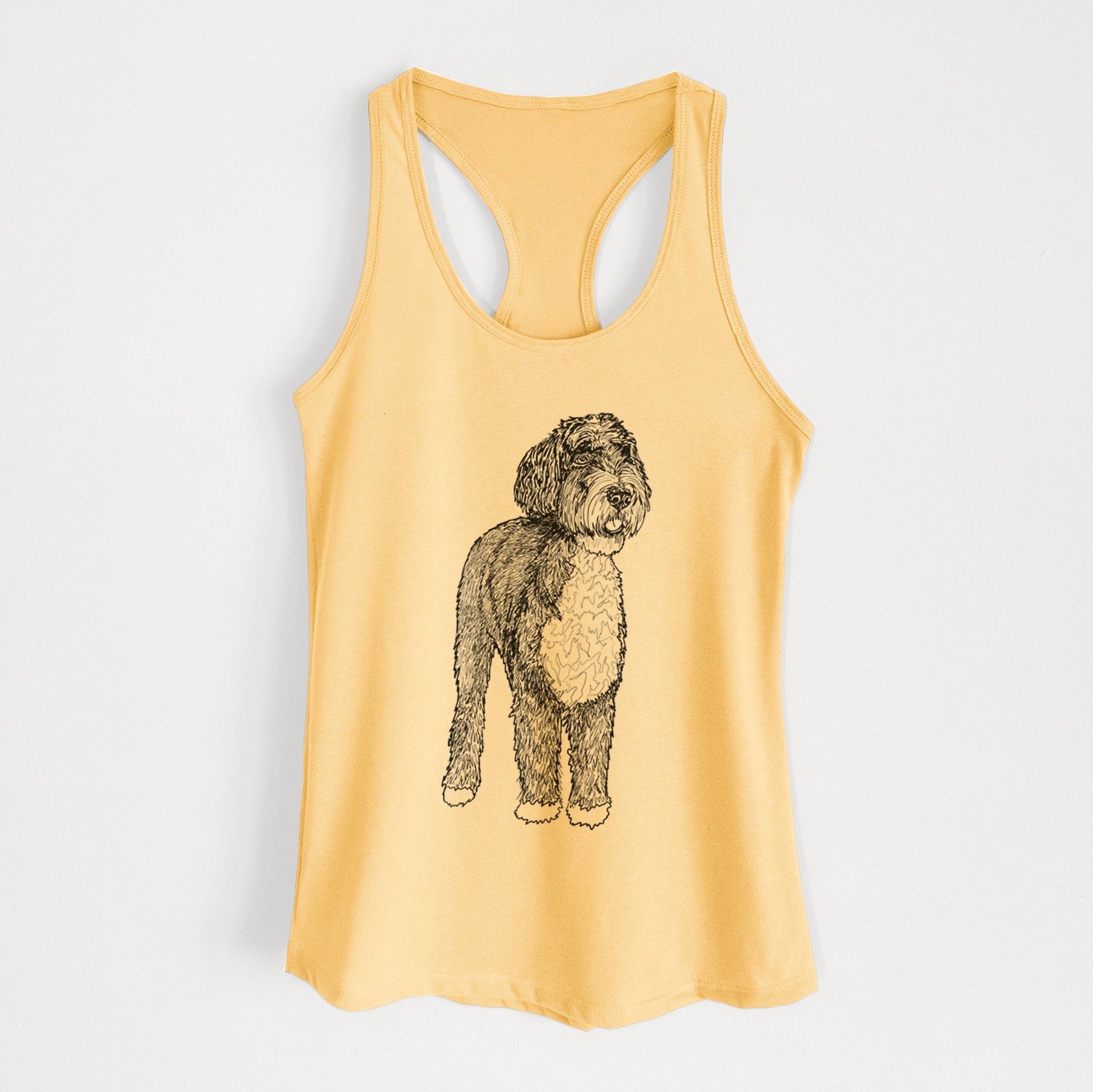 Doodled Finn the Bernedoodle - Women's Racerback Tanktop