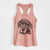 Doodled Finnegan the Shar Pei Beagle Mix - Women's Racerback Tanktop