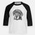 Doodled Finnegan the Shar Pei Beagle Mix - Youth 3/4 Long Sleeve