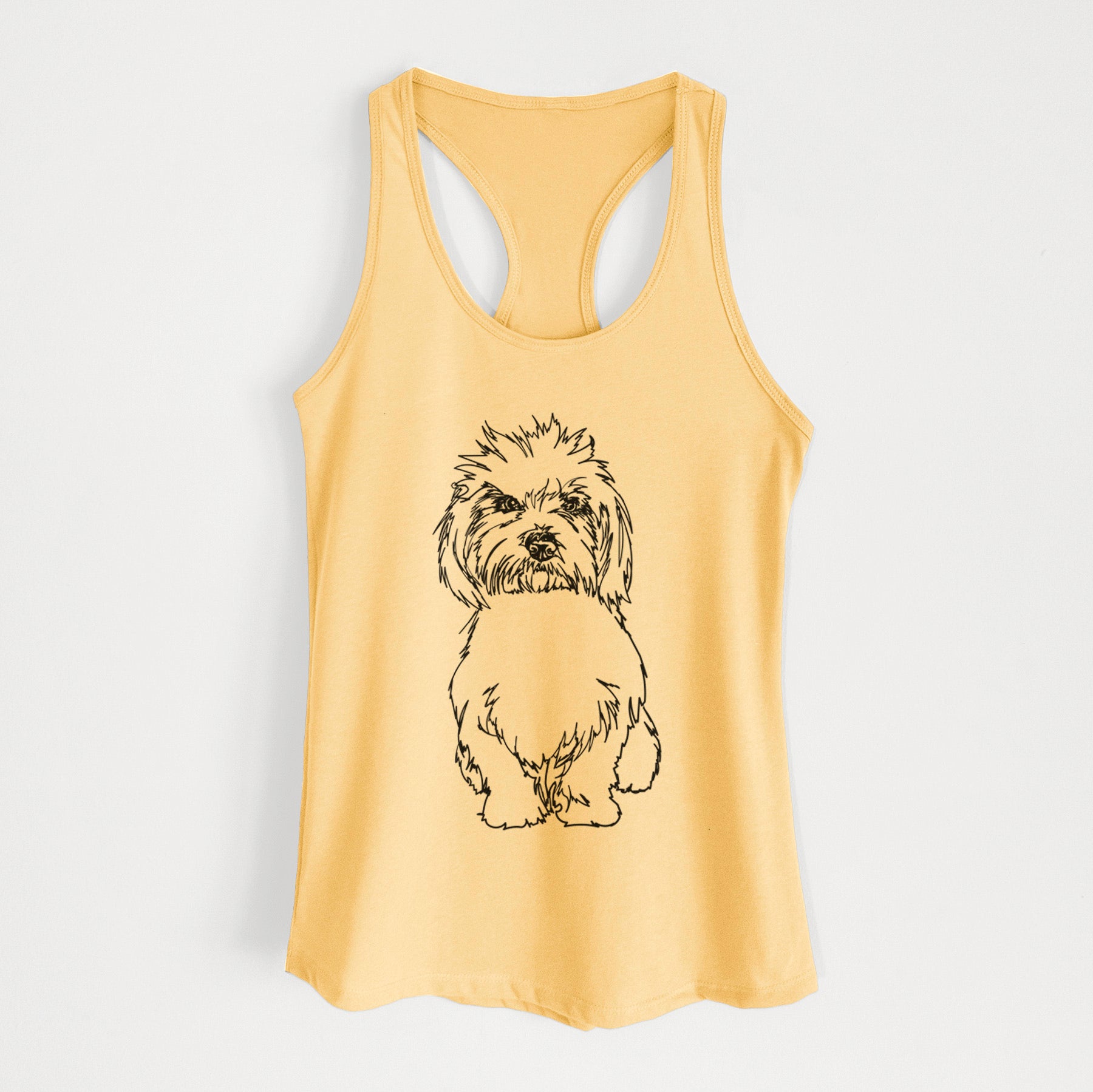 Doodled Fluffers the Coton de Tulear - Women's Racerback Tanktop