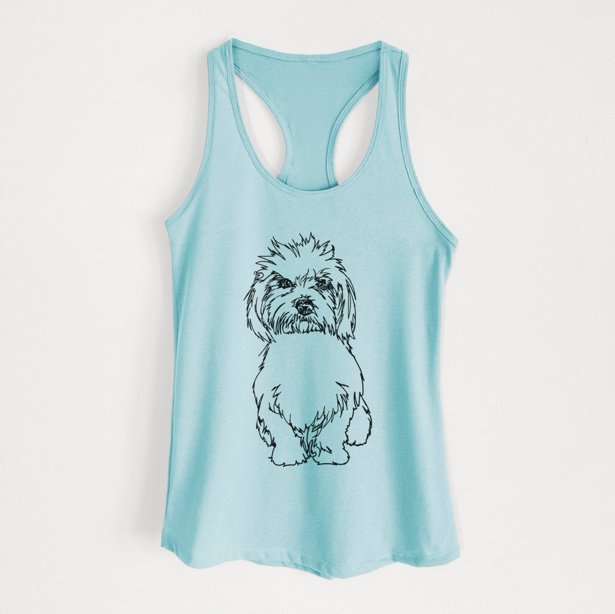 Doodled Fluffers the Coton de Tulear - Women&#39;s Racerback Tanktop