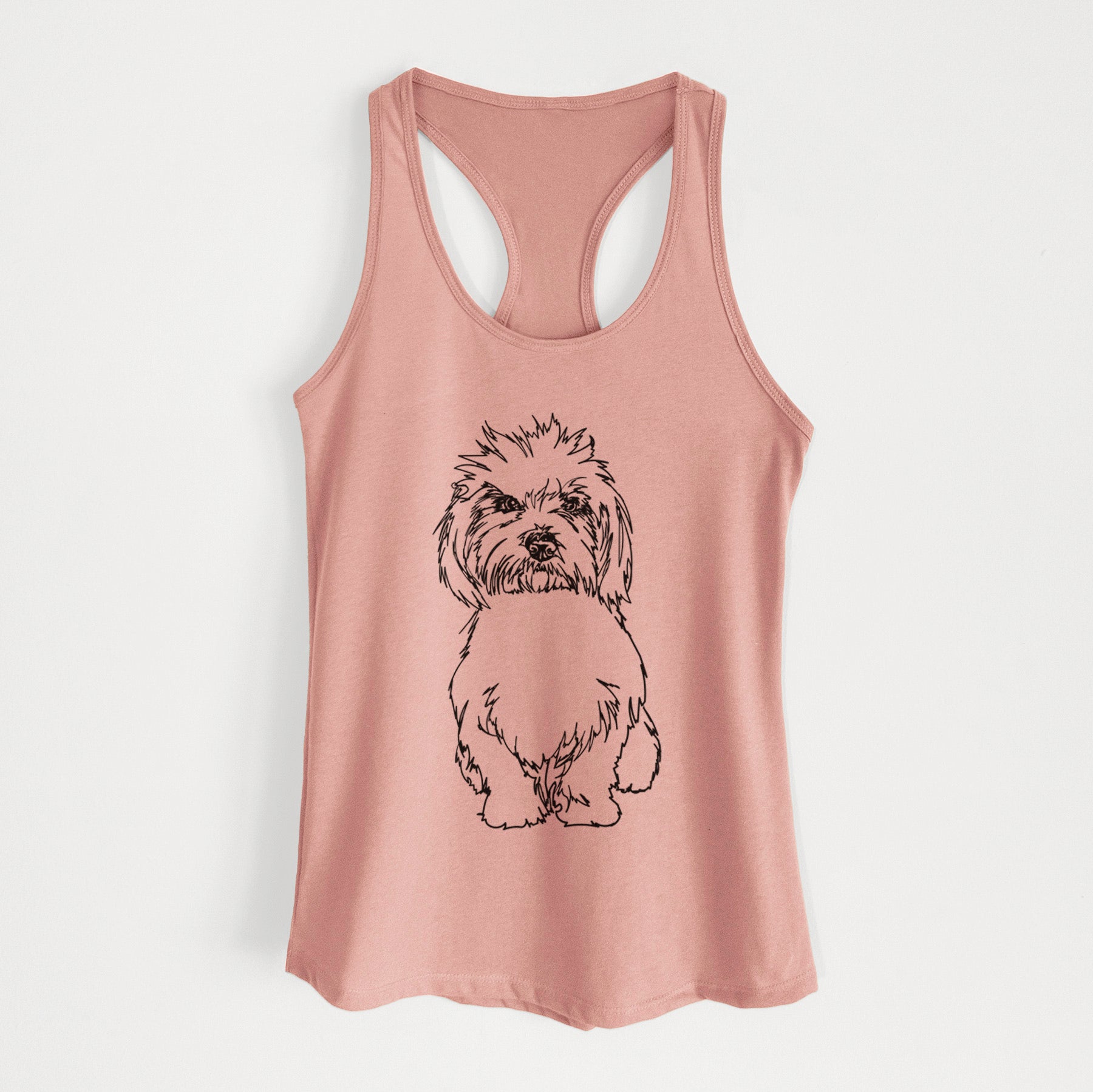 Doodled Fluffers the Coton de Tulear - Women's Racerback Tanktop