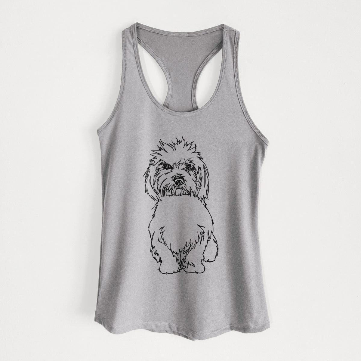 Doodled Fluffers the Coton de Tulear - Women's Racerback Tanktop