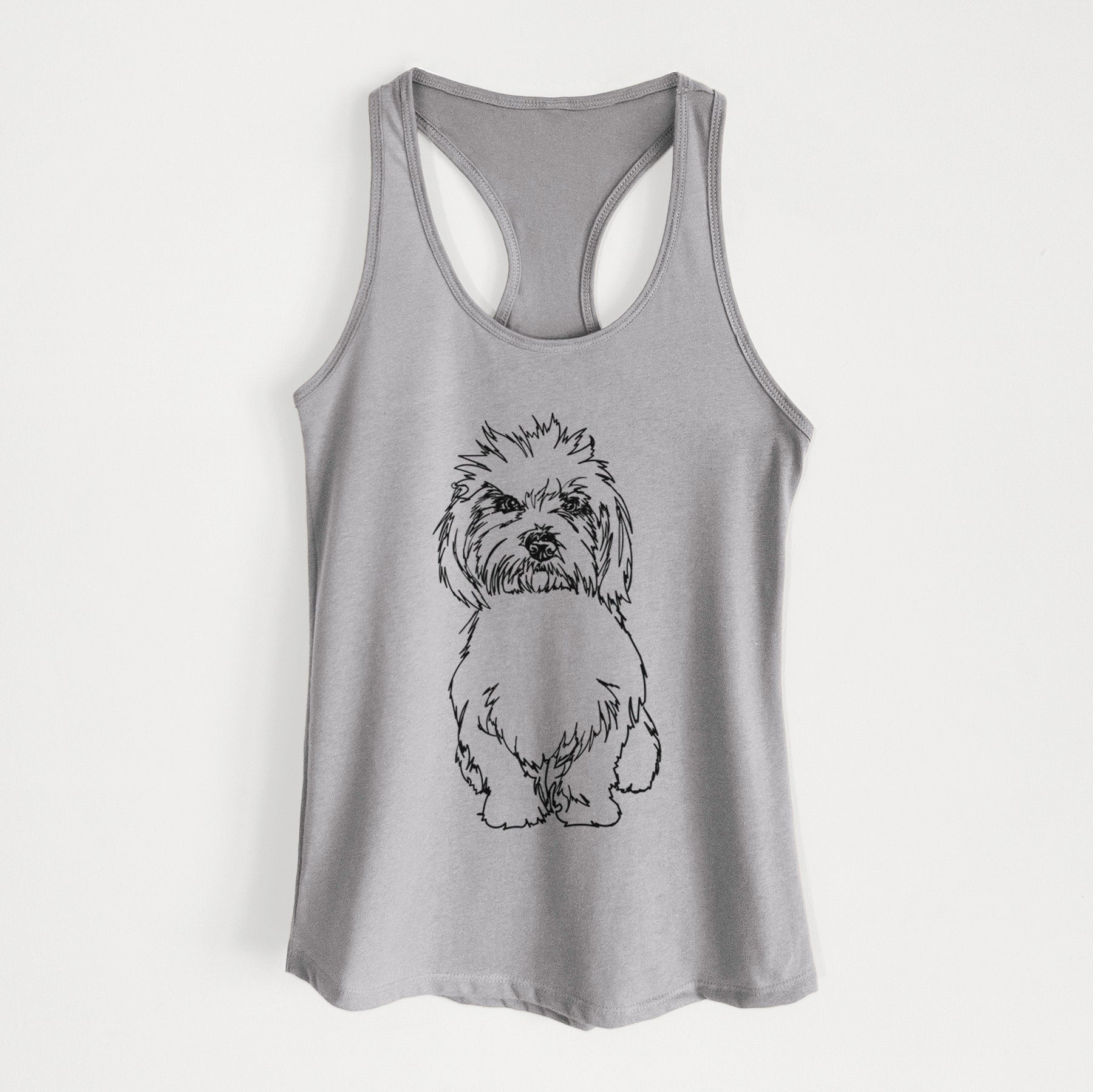 Doodled Fluffers the Coton de Tulear - Women's Racerback Tanktop