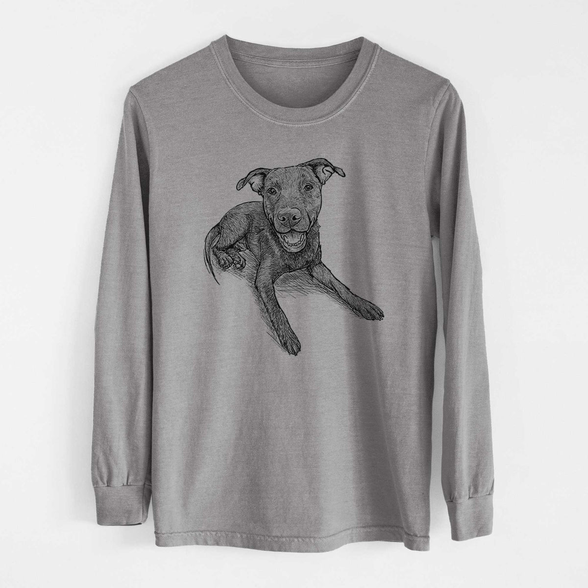 Doodled Forrest the Mixed Breed - Heavyweight 100% Cotton Long Sleeve