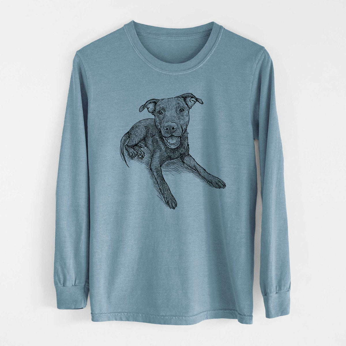 Doodled Forrest the Mixed Breed - Heavyweight 100% Cotton Long Sleeve