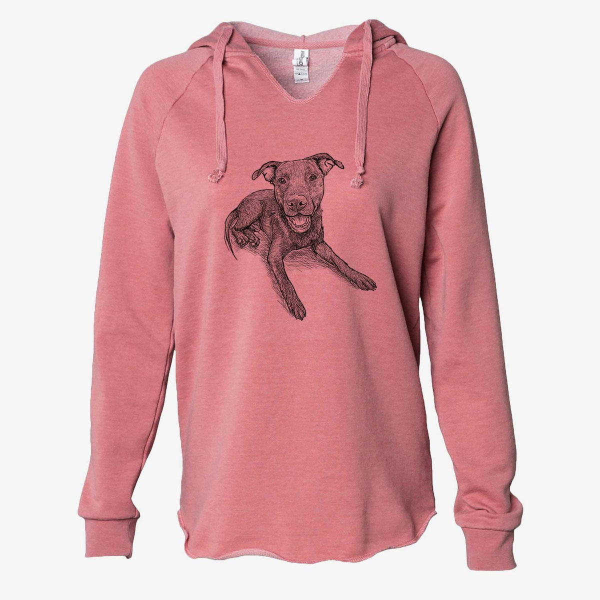 Doodled Forrest the Mixed Breed - Cali Wave Hooded Sweatshirt