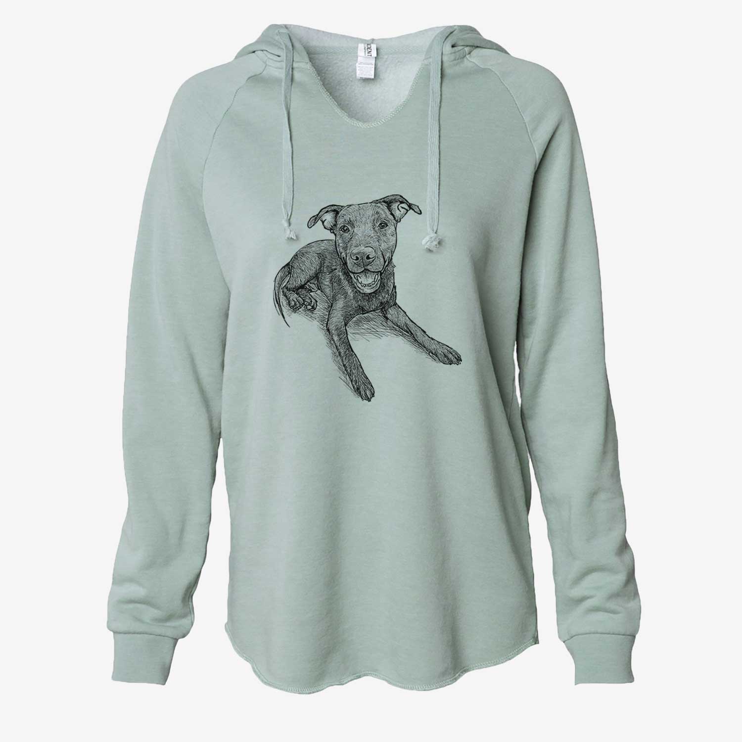 Doodled Forrest the Mixed Breed - Cali Wave Hooded Sweatshirt