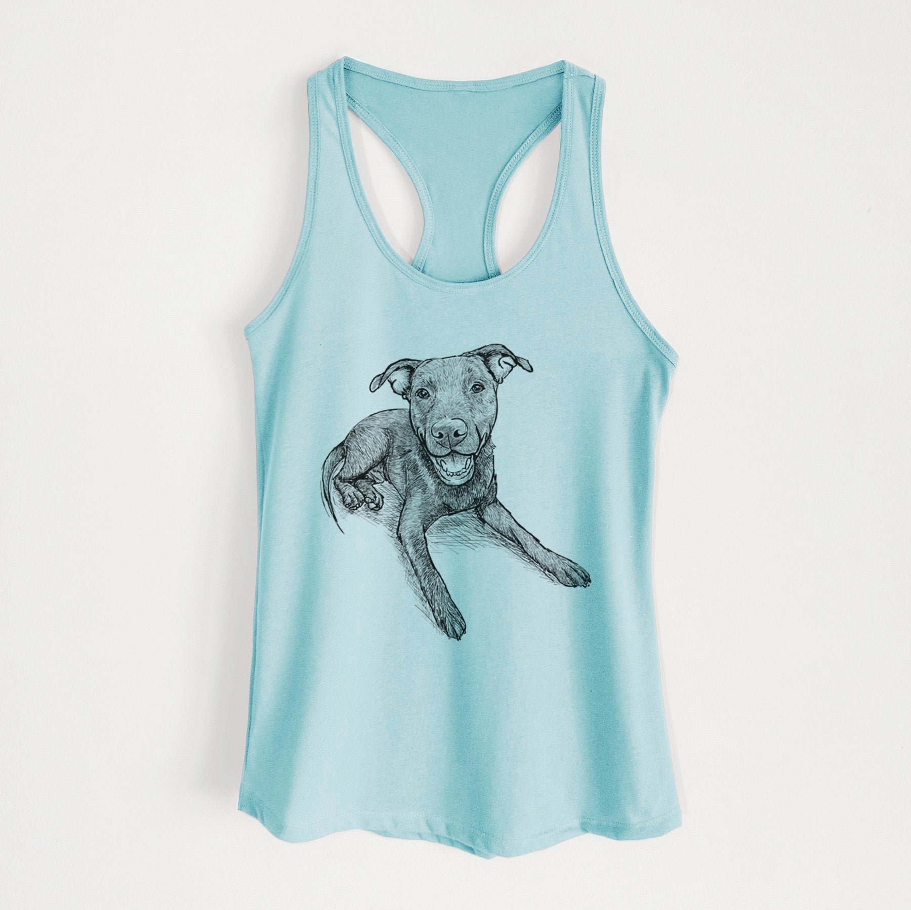 Doodled Forrest the Mixed Breed - Women's Racerback Tanktop