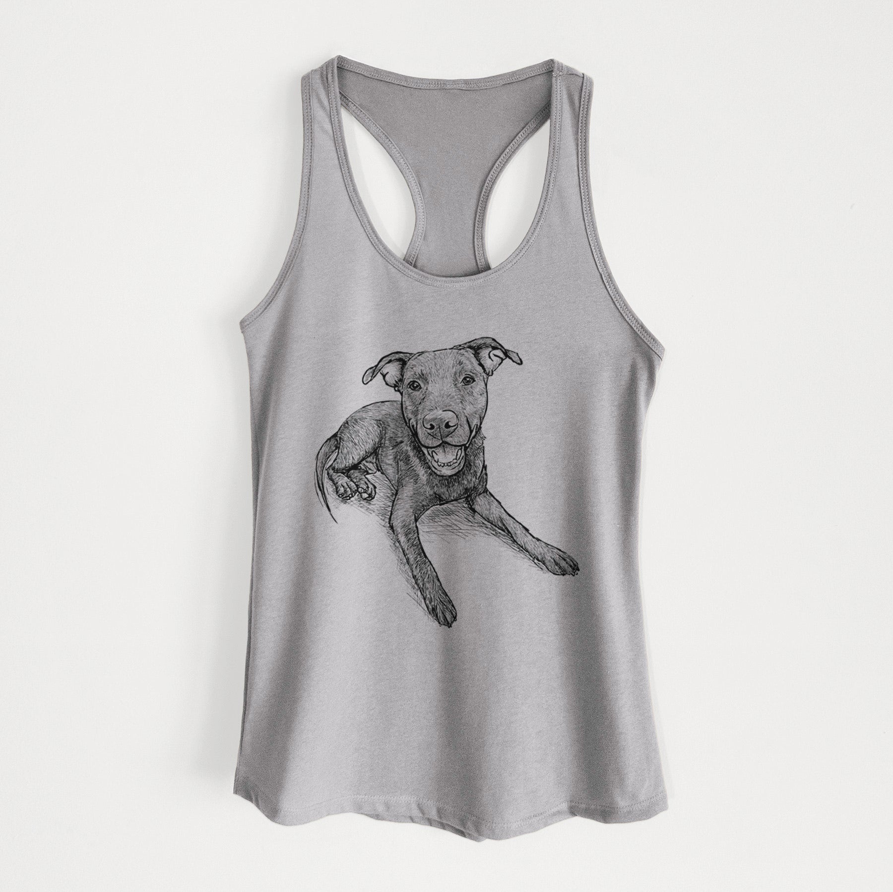 Doodled Forrest the Mixed Breed - Women's Racerback Tanktop