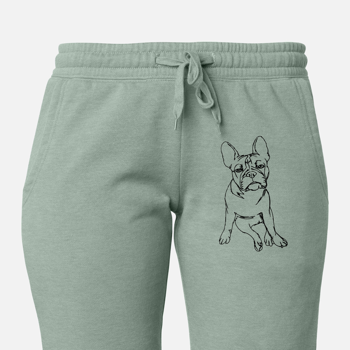 Doodled Frankenstein the French Bulldog Puppy - Women&#39;s Cali Wave Joggers