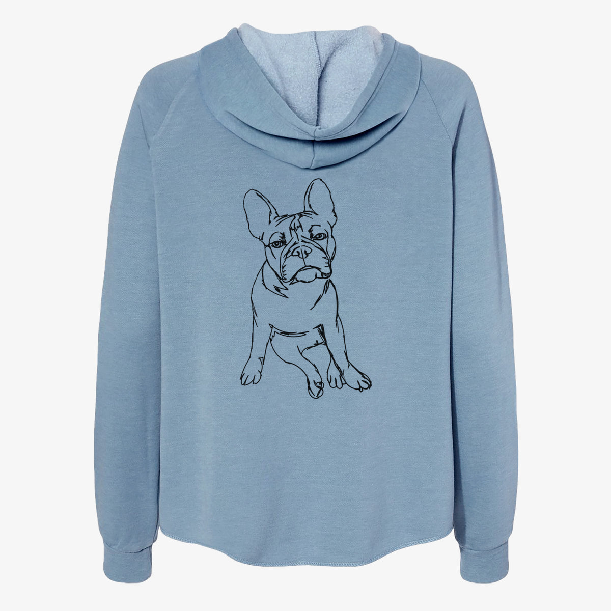 Doodled Frankenstein the French Bulldog Puppy - Women's Cali Wave Zip-Up Sweatshirt