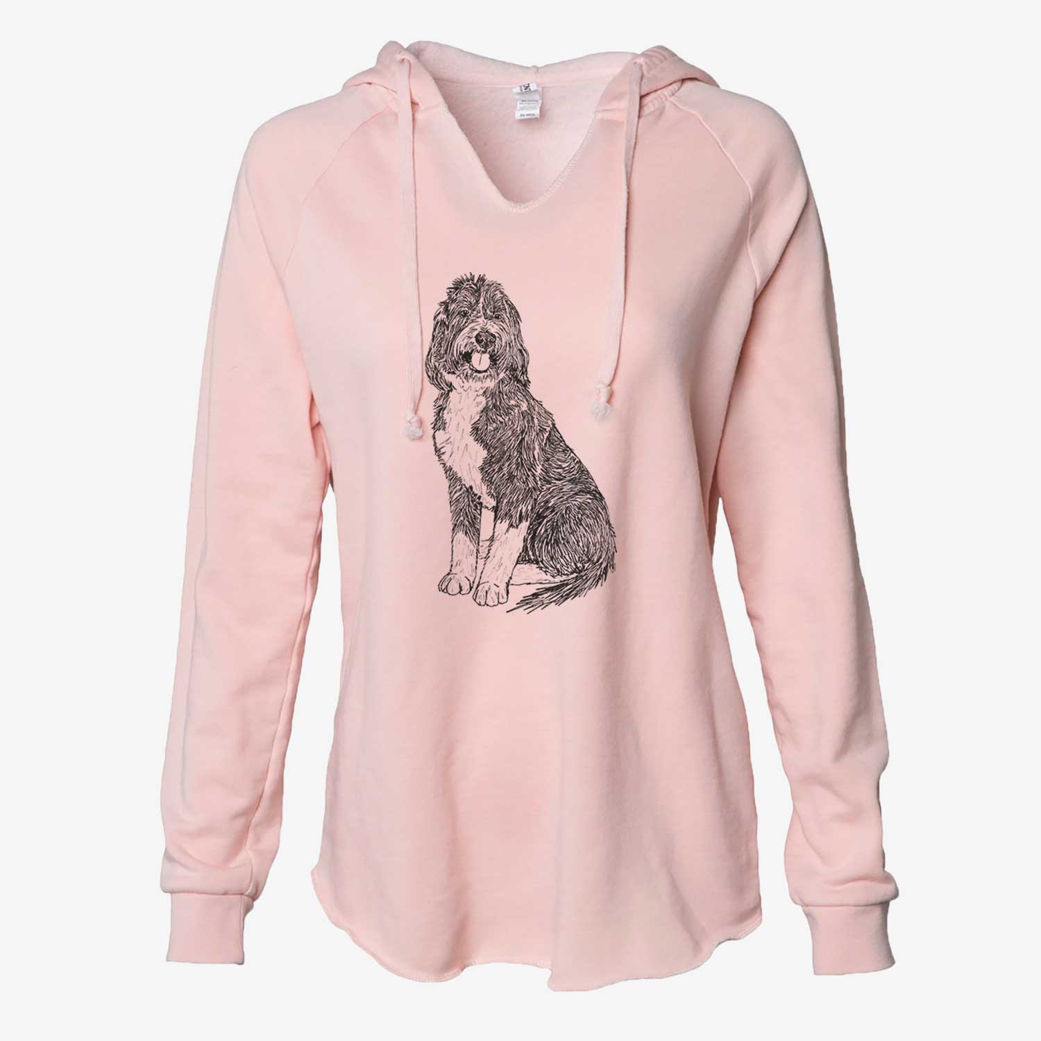 Doodled Fred the Saint Berdoodle - Cali Wave Hooded Sweatshirt