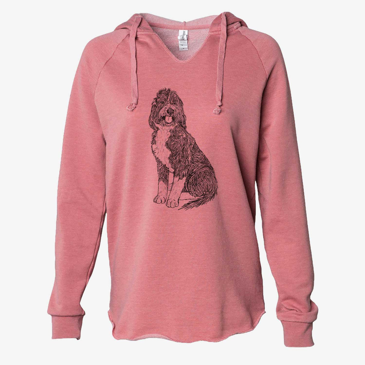 Doodled Fred the Saint Berdoodle - Cali Wave Hooded Sweatshirt