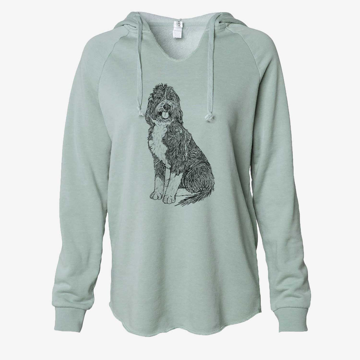 Doodled Fred the Saint Berdoodle - Cali Wave Hooded Sweatshirt