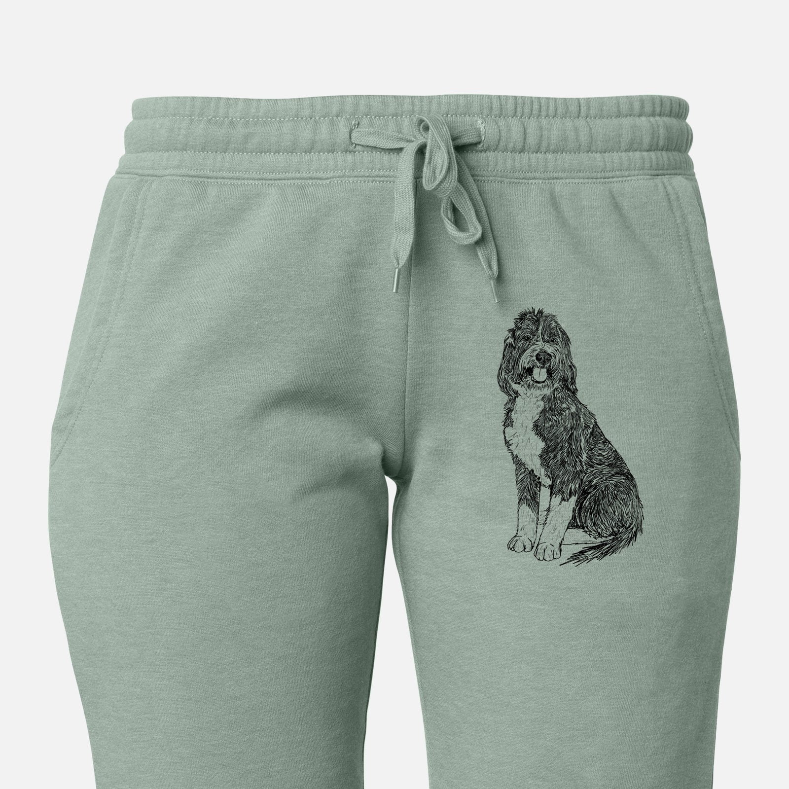 Doodled Fred the Saint Berdoodle - Women's Cali Wave Joggers