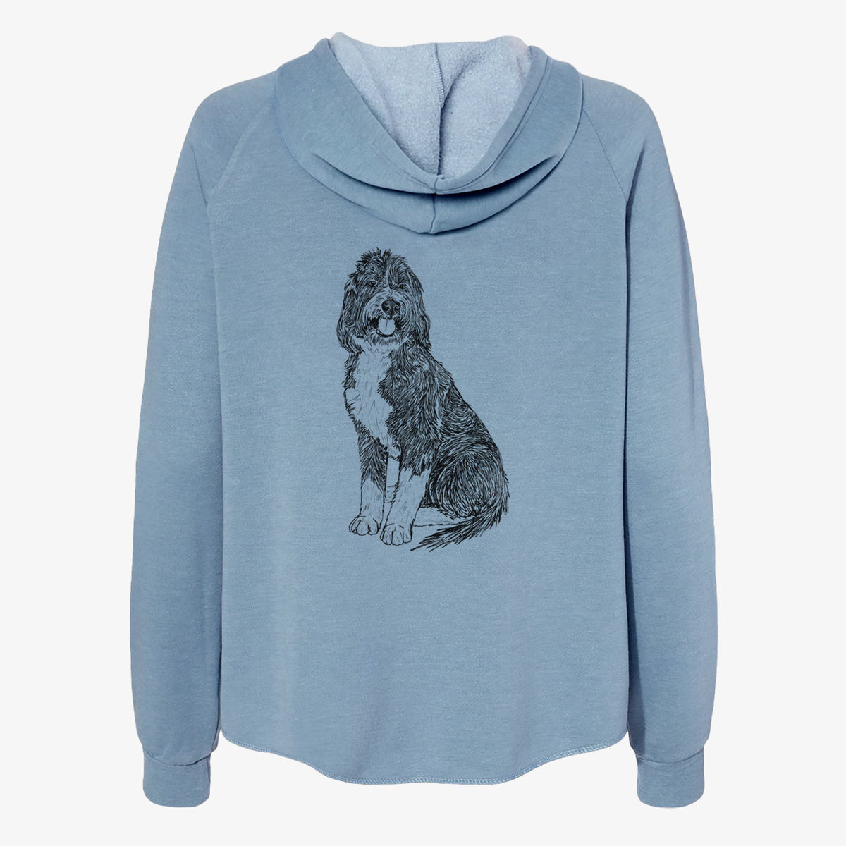 Doodled Fred the Saint Berdoodle - Women's Cali Wave Zip-Up Sweatshirt