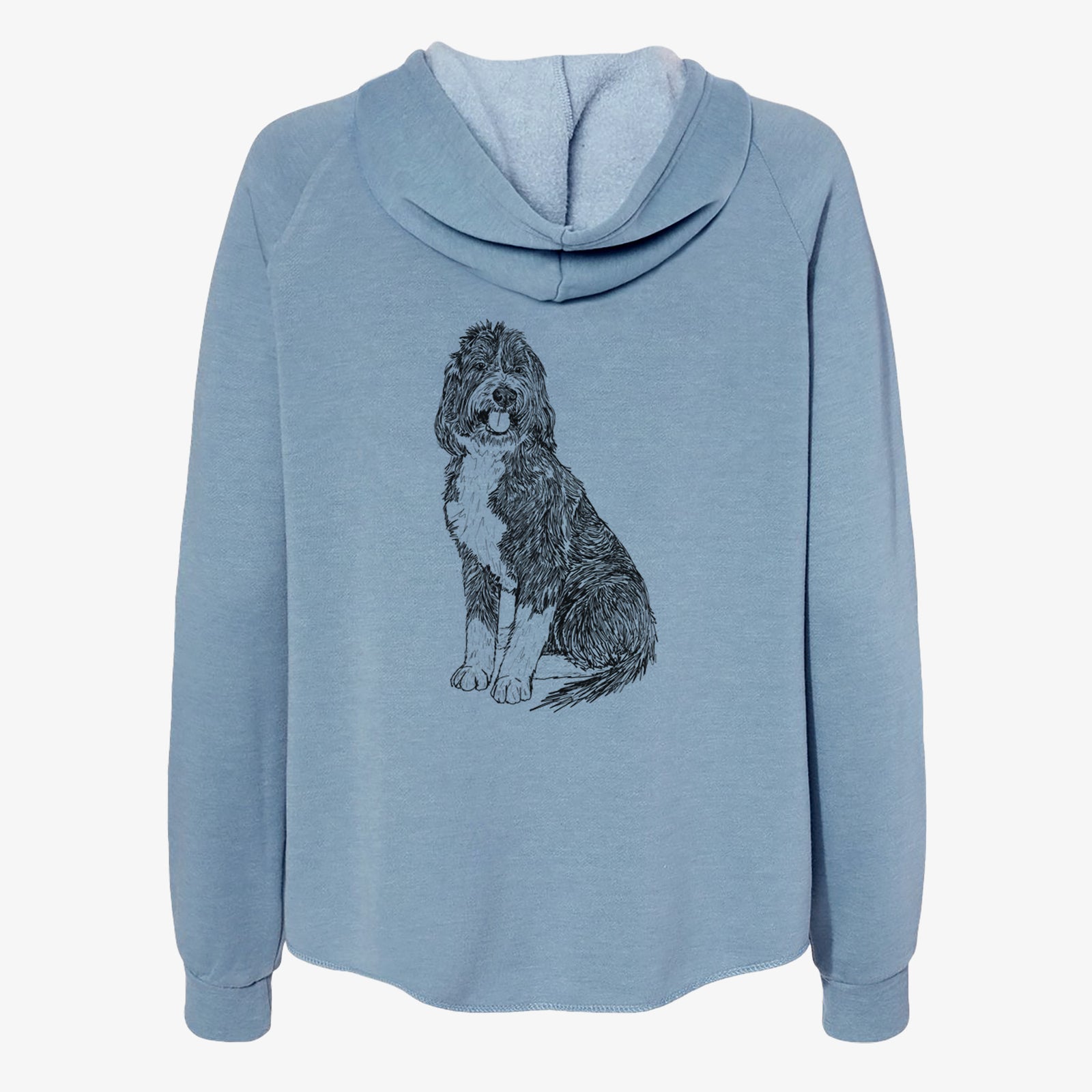 Doodled Fred the Saint Berdoodle - Women's Cali Wave Zip-Up Sweatshirt