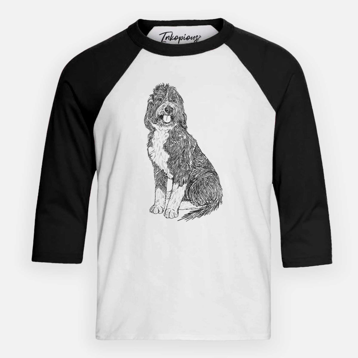 Doodled Fred the Saint Berdoodle - Youth 3/4 Long Sleeve