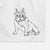 Doodled French Bulldog Decorative Hand Towel