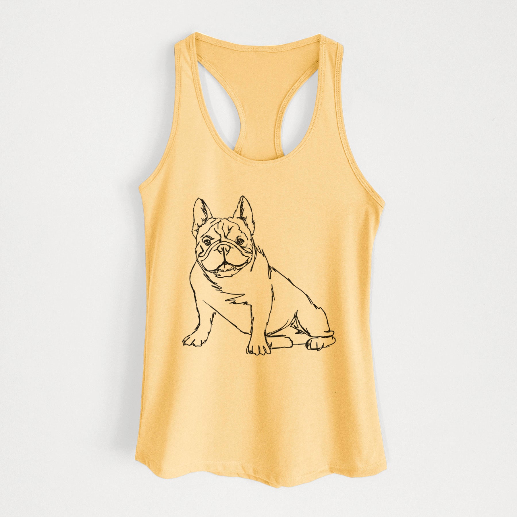 Doodled French Bulldog - Women's Racerback Tanktop