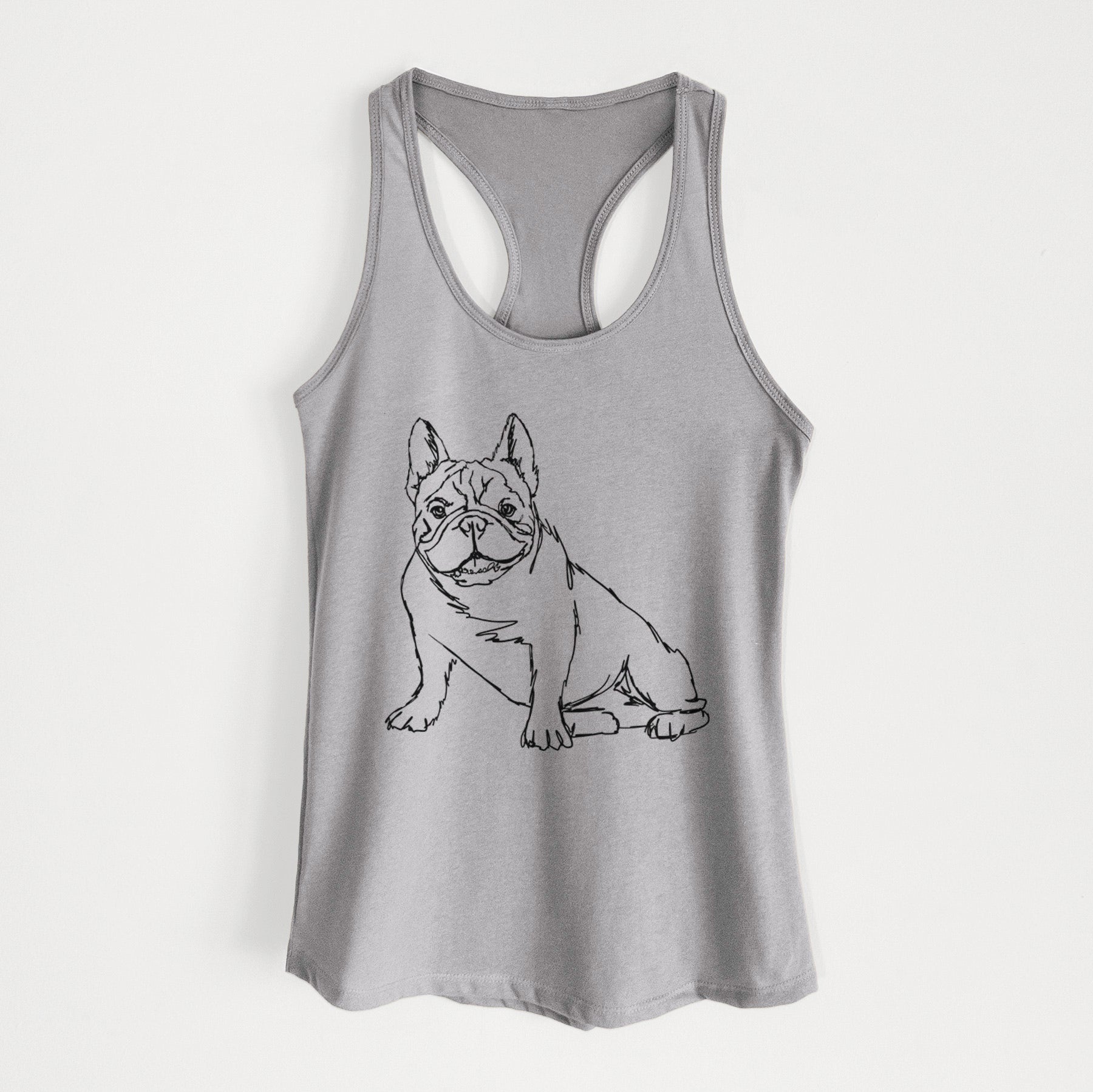 Doodled French Bulldog - Women's Racerback Tanktop