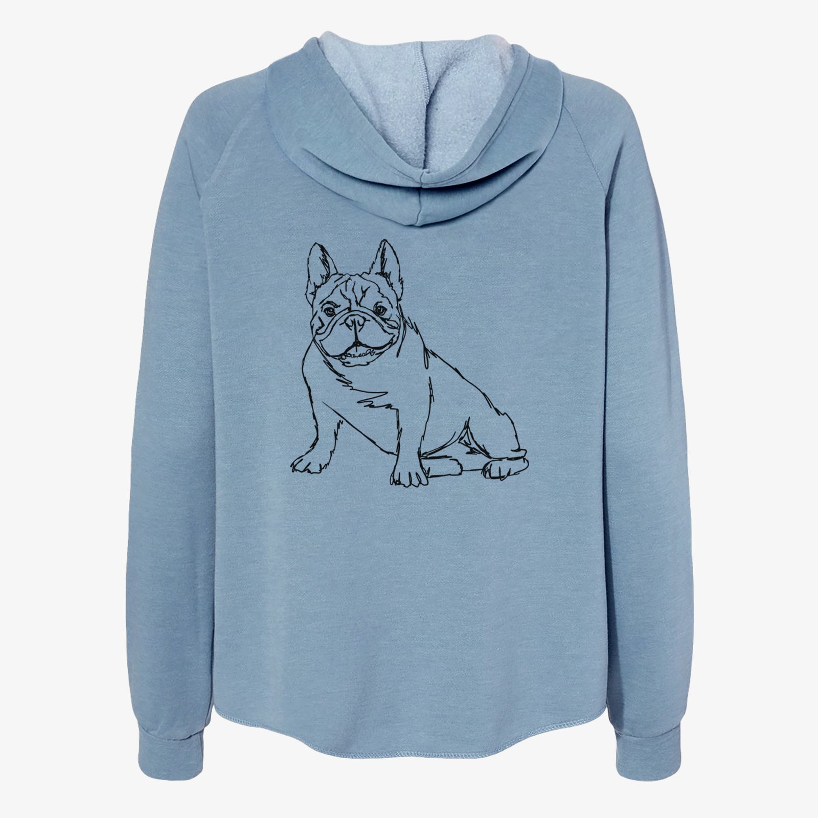 Doodled French Bulldog - Women's Cali Wave Zip-Up Sweatshirt