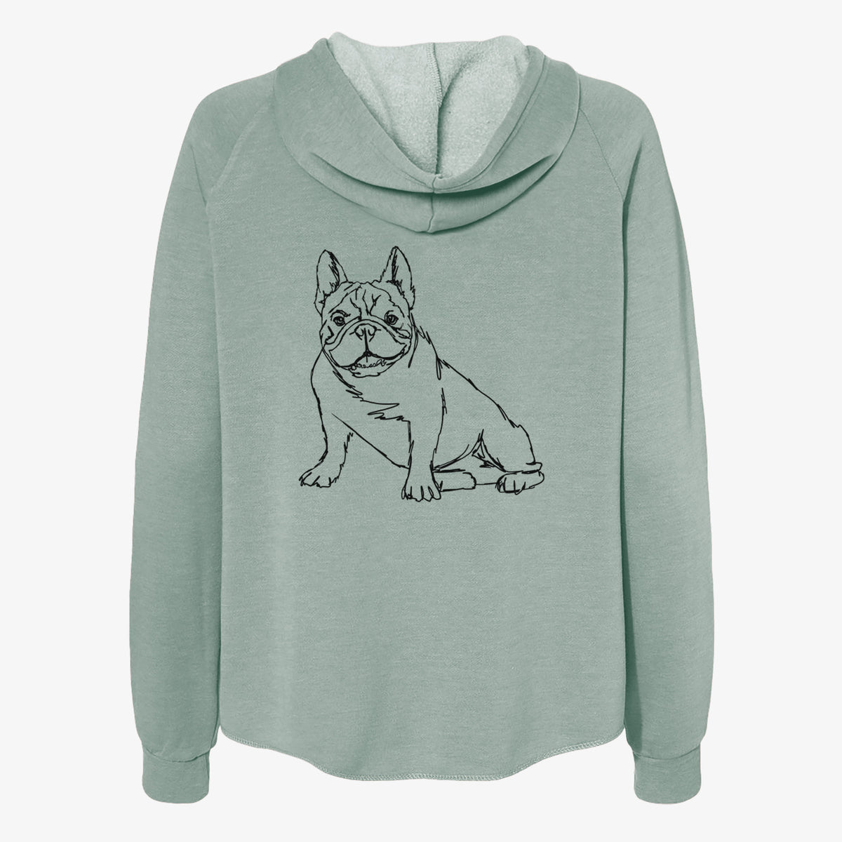 Doodled French Bulldog - Women's Cali Wave Zip-Up Sweatshirt