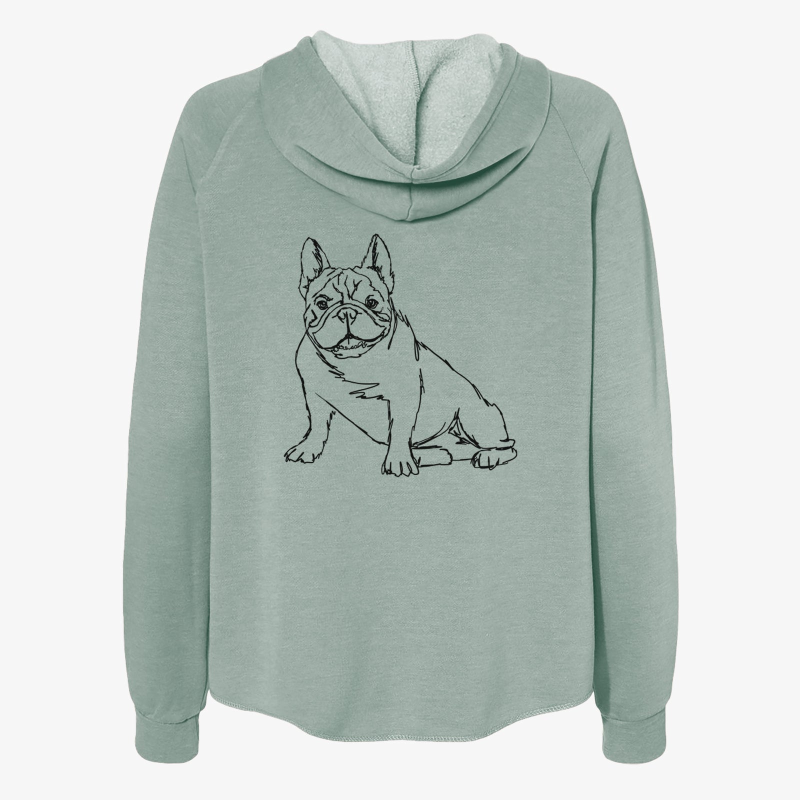 Doodled French Bulldog - Women's Cali Wave Zip-Up Sweatshirt