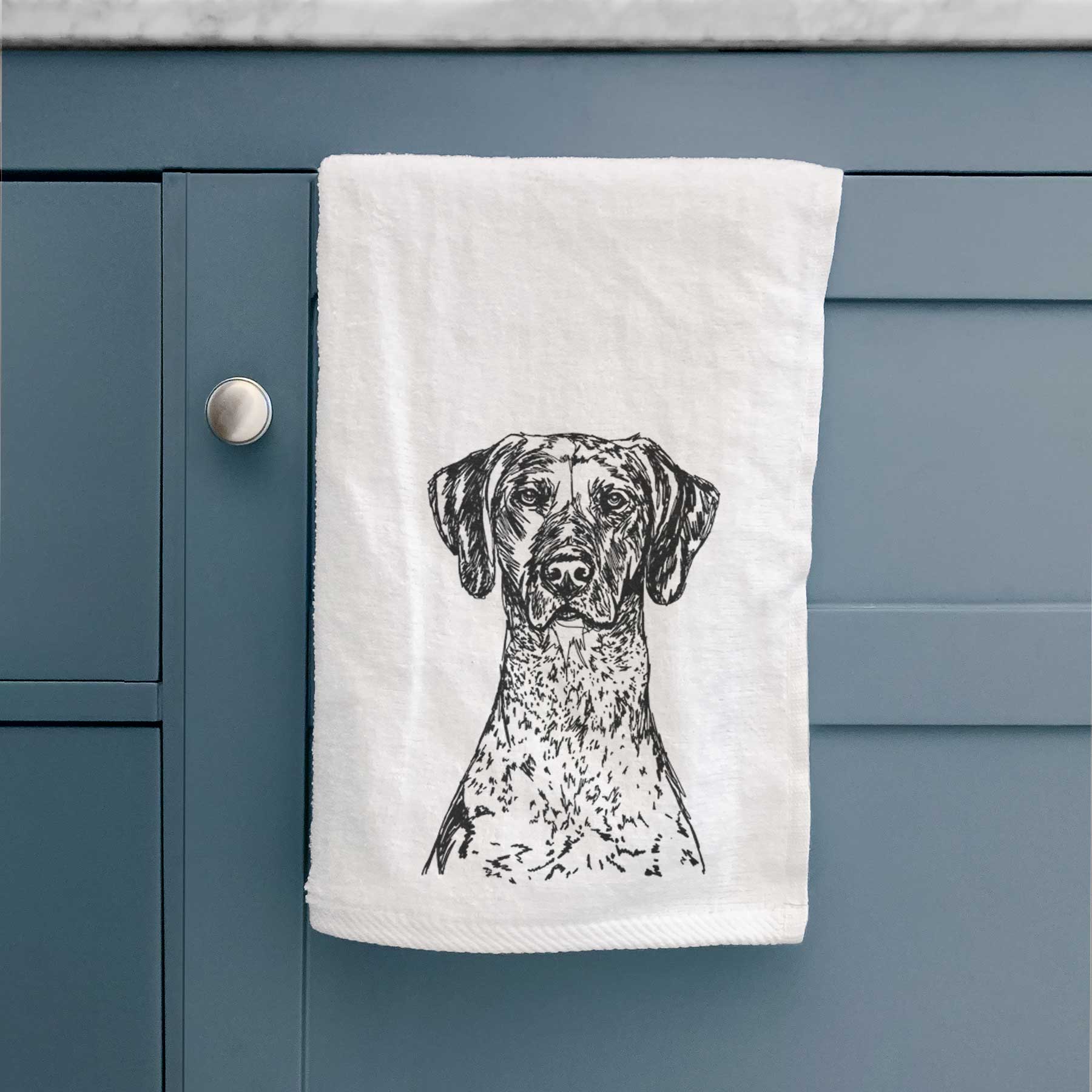 Doodled German Shorthaired Pointer Decorative Hand Towel