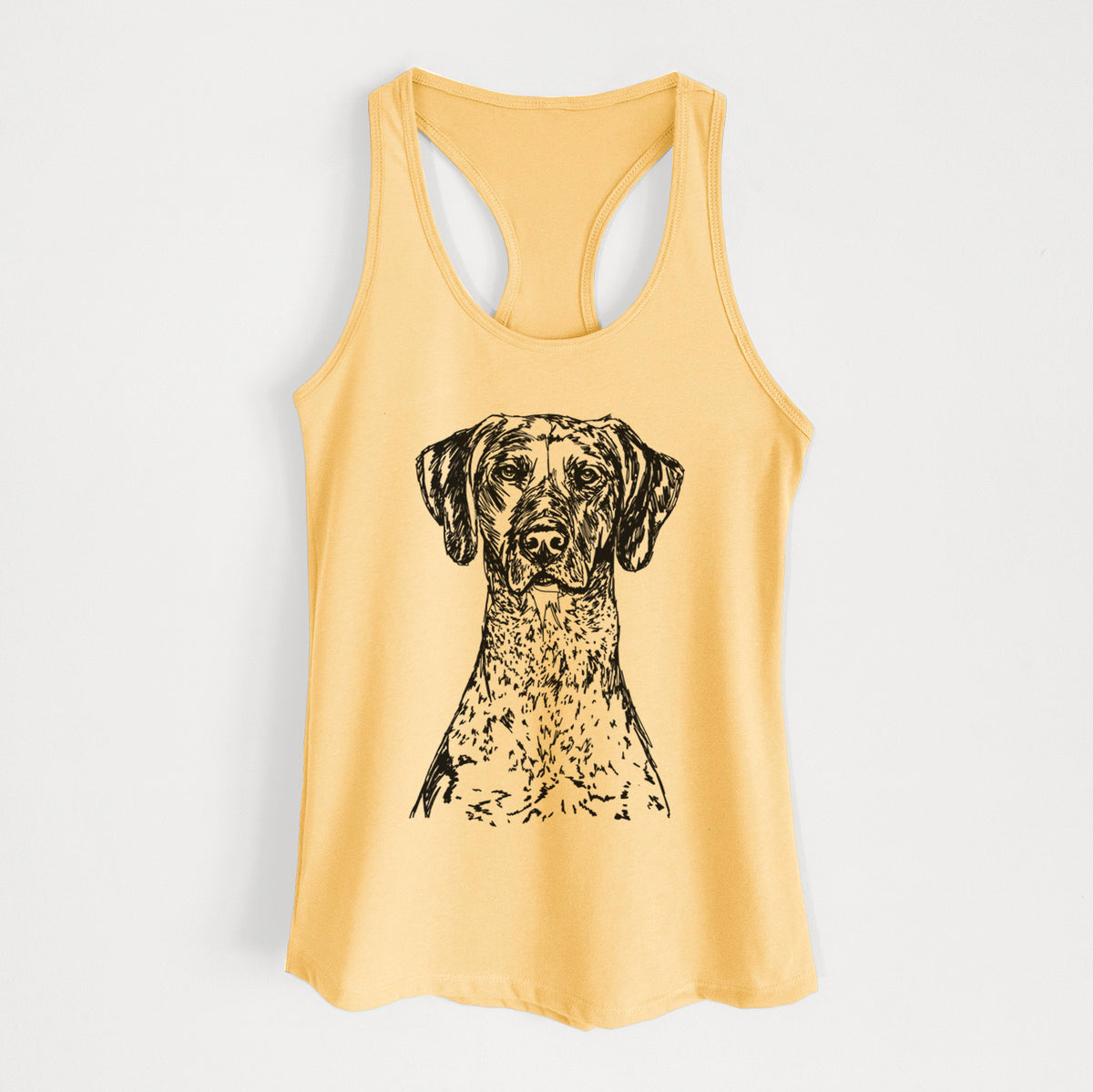 Doodled German Shorthaired Pointer - Women's Racerback Tanktop