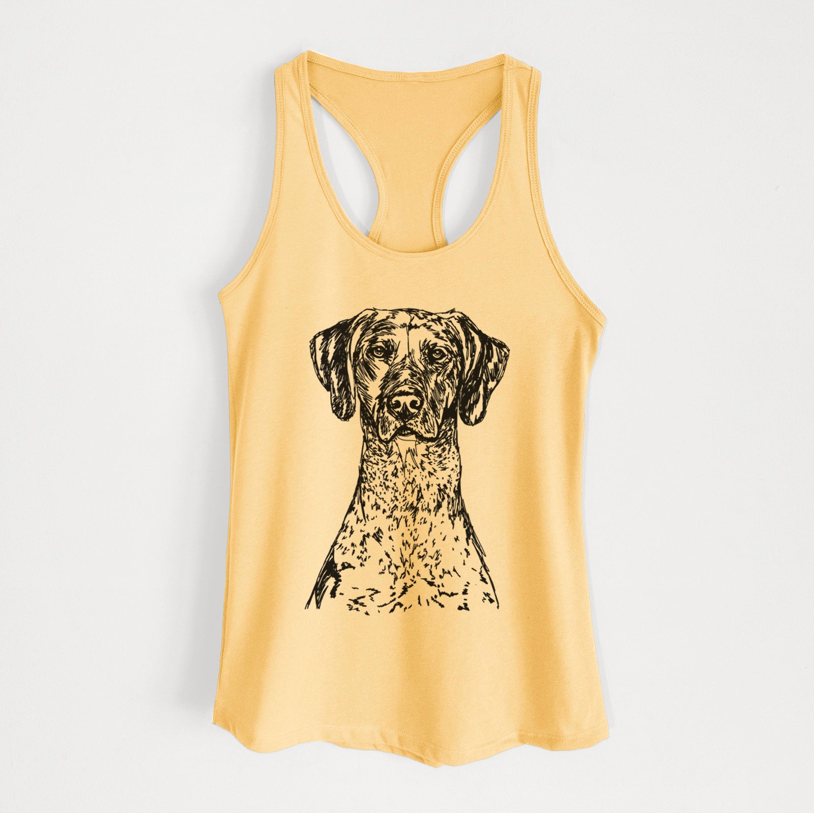 Doodled German Shorthaired Pointer - Women's Racerback Tanktop