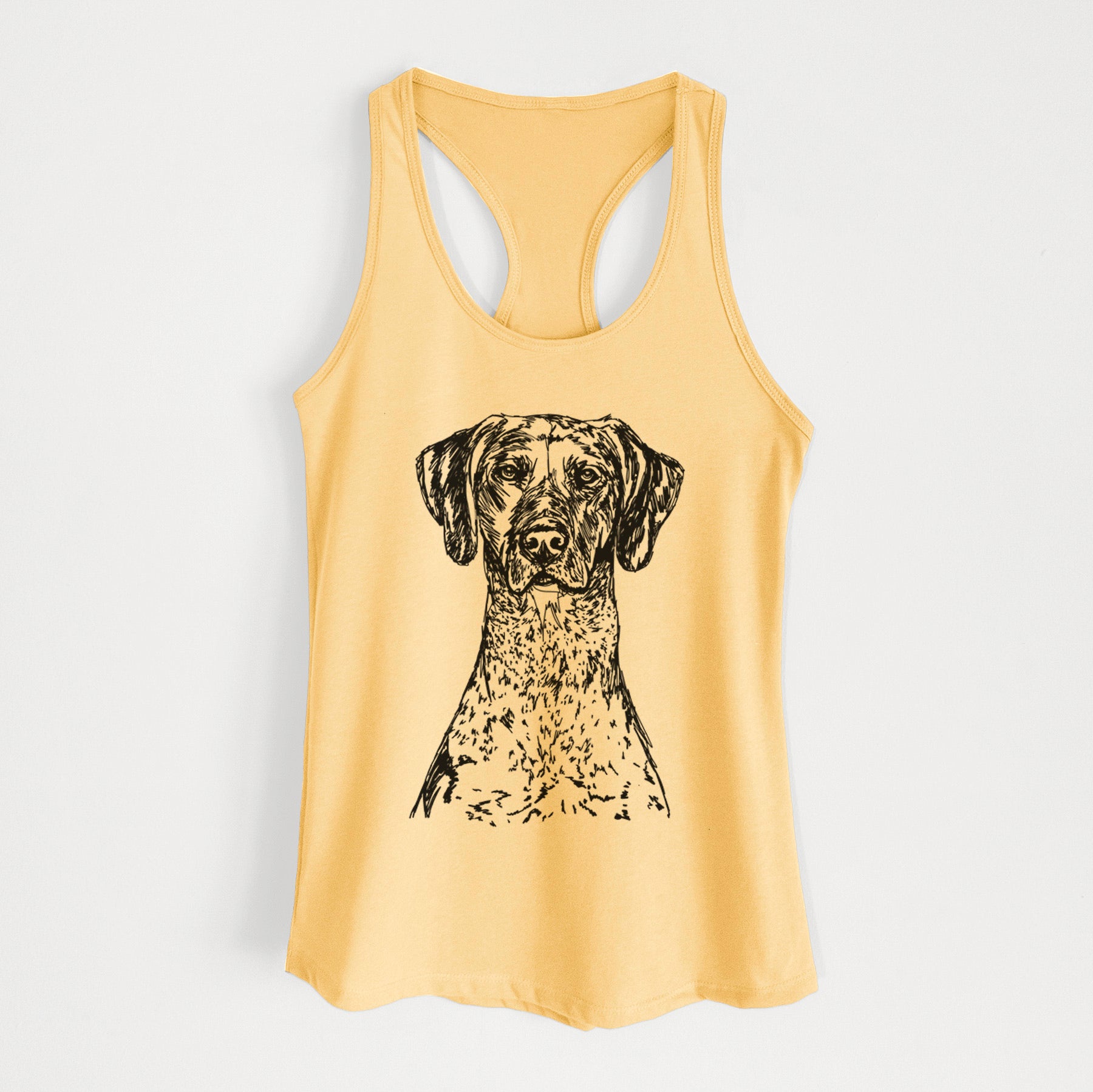 Doodled German Shorthaired Pointer - Women's Racerback Tanktop