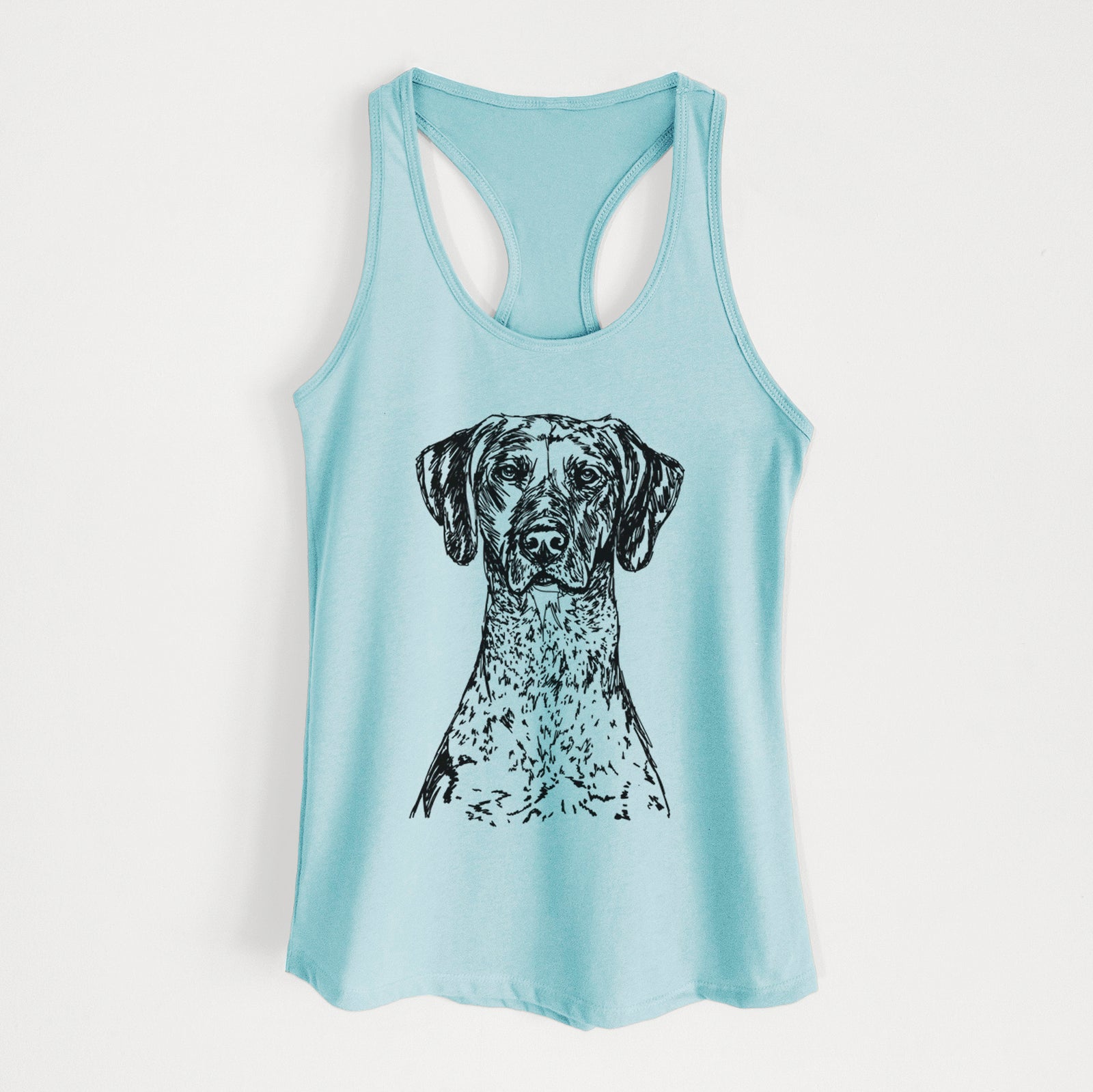 Doodled German Shorthaired Pointer - Women's Racerback Tanktop