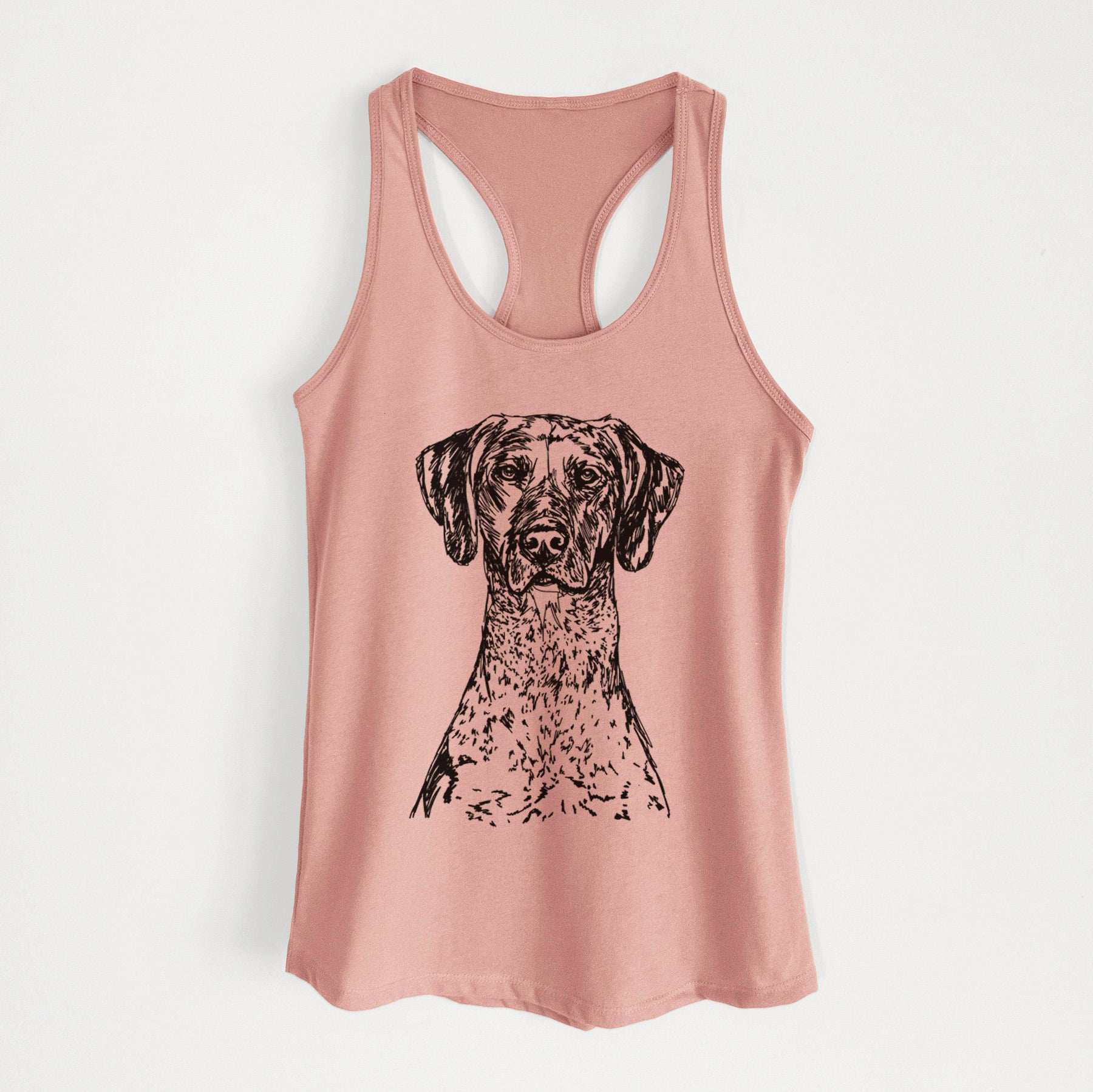 Doodled German Shorthaired Pointer - Women's Racerback Tanktop