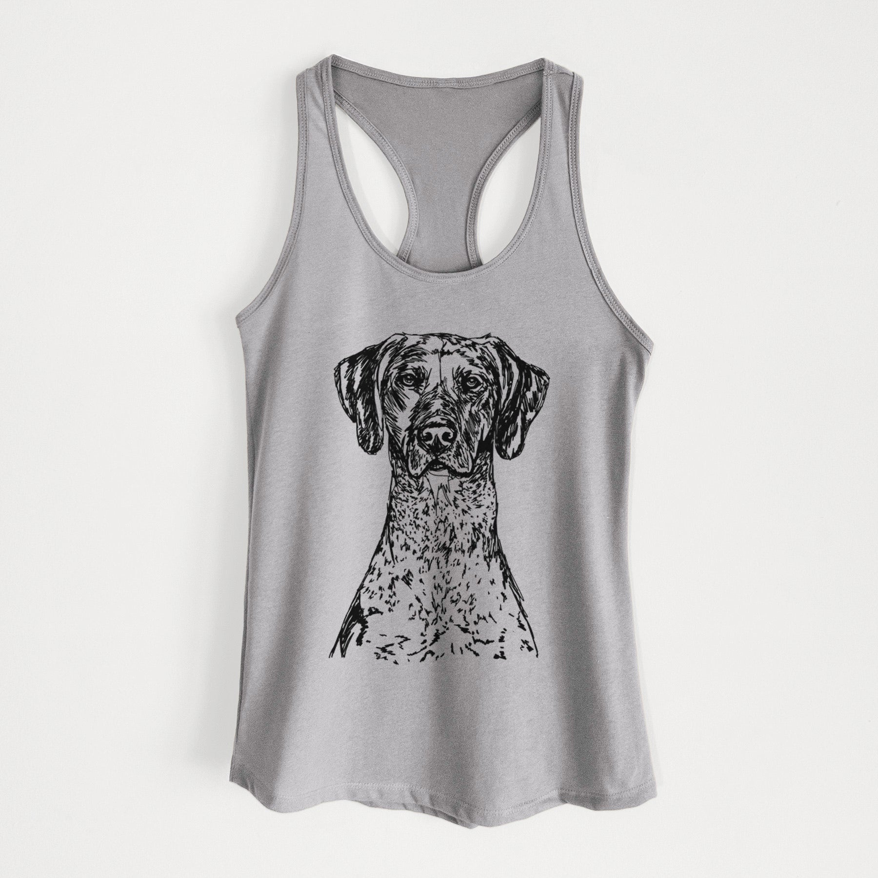 Doodled German Shorthaired Pointer - Women's Racerback Tanktop