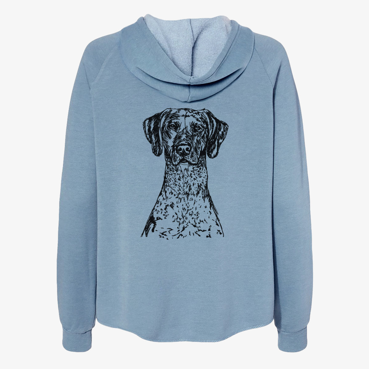 Doodled German Shorthaired Pointer - Women's Cali Wave Zip-Up Sweatshirt
