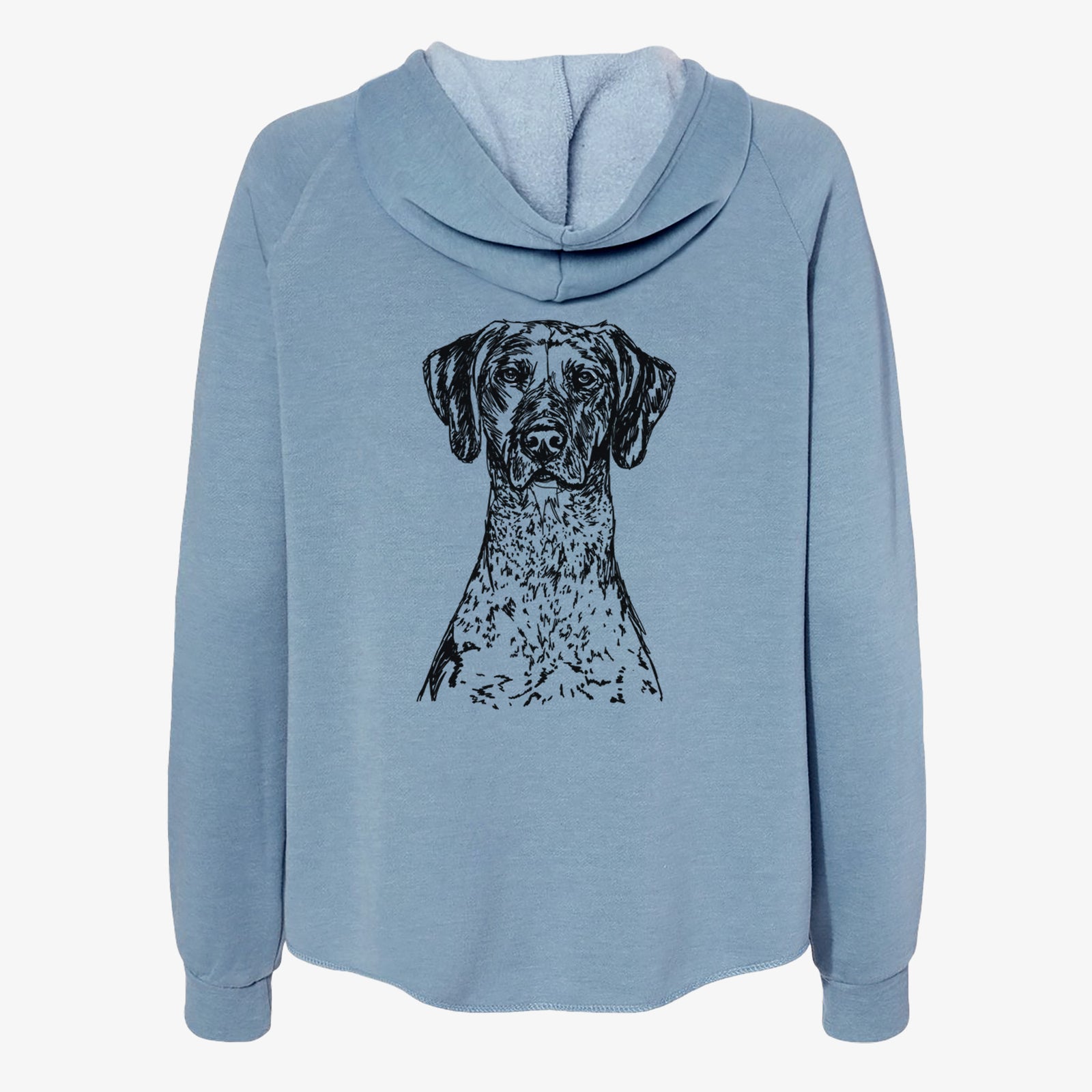 Doodled German Shorthaired Pointer - Women's Cali Wave Zip-Up Sweatshirt