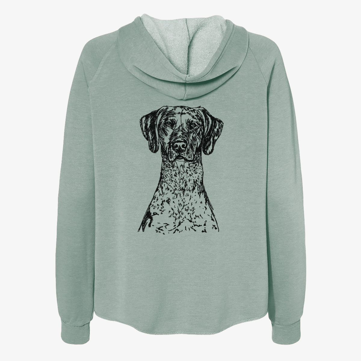 Doodled German Shorthaired Pointer - Women's Cali Wave Zip-Up Sweatshirt