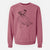 Doodled Gemma the English Bulldog - Unisex Pigment Dyed Crew Sweatshirt