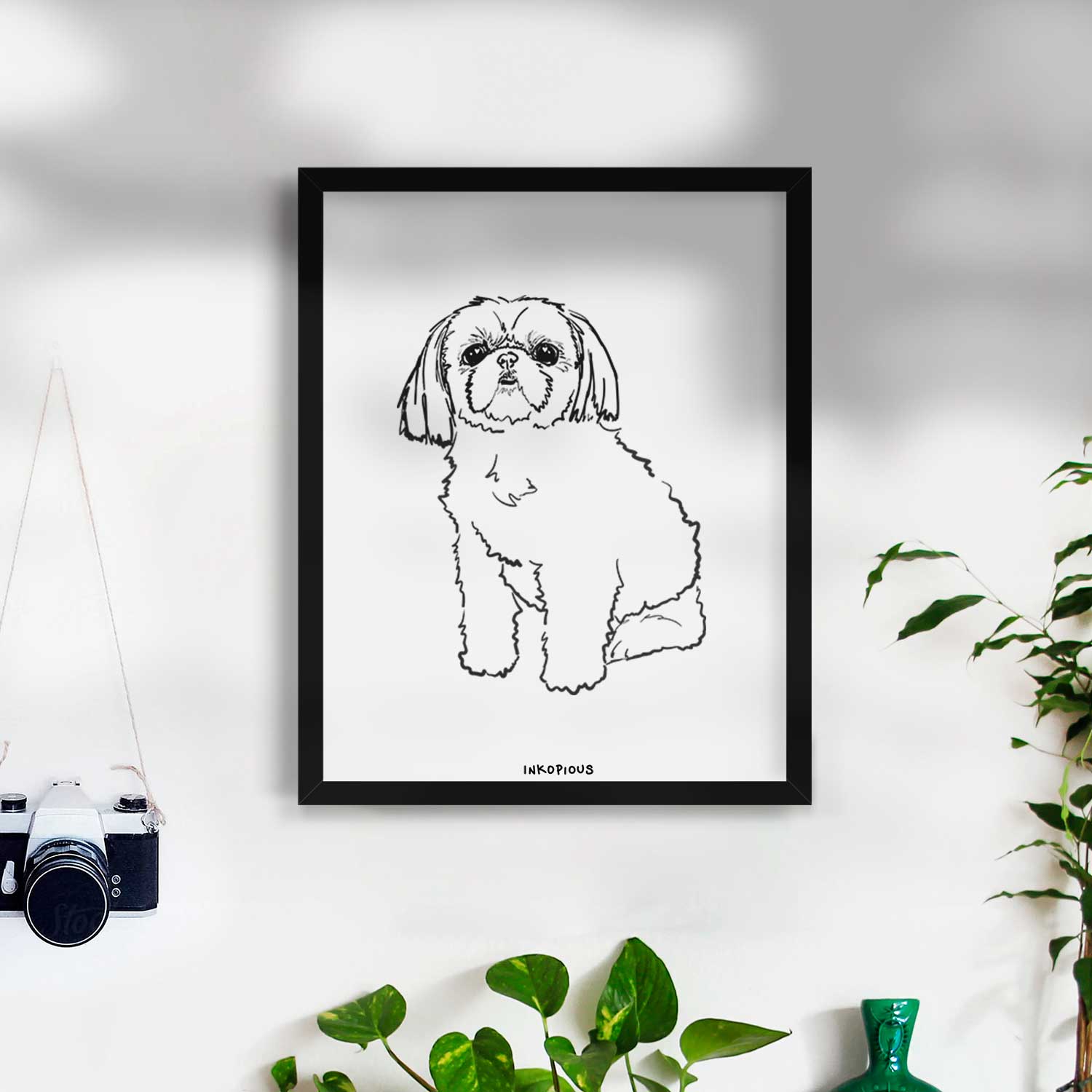 Doodled Georgia the Shih Tzu Art Print