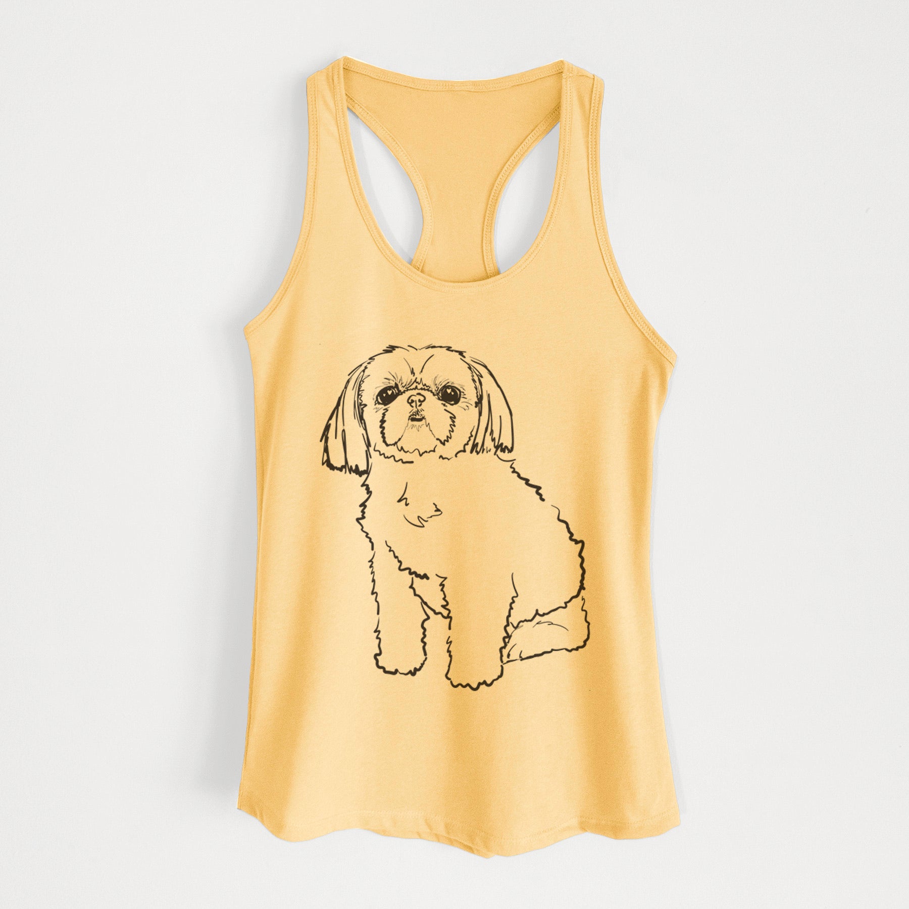 Doodled Georgia the Shih Tzu - Women's Racerback Tanktop