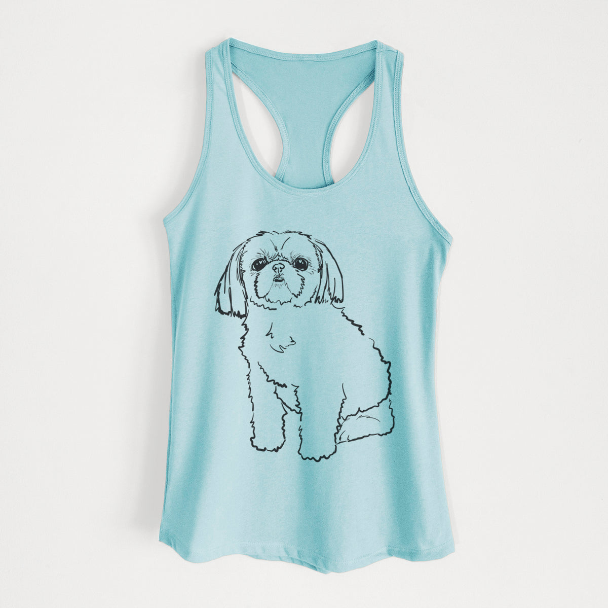 Doodled Georgia the Shih Tzu - Women&#39;s Racerback Tanktop