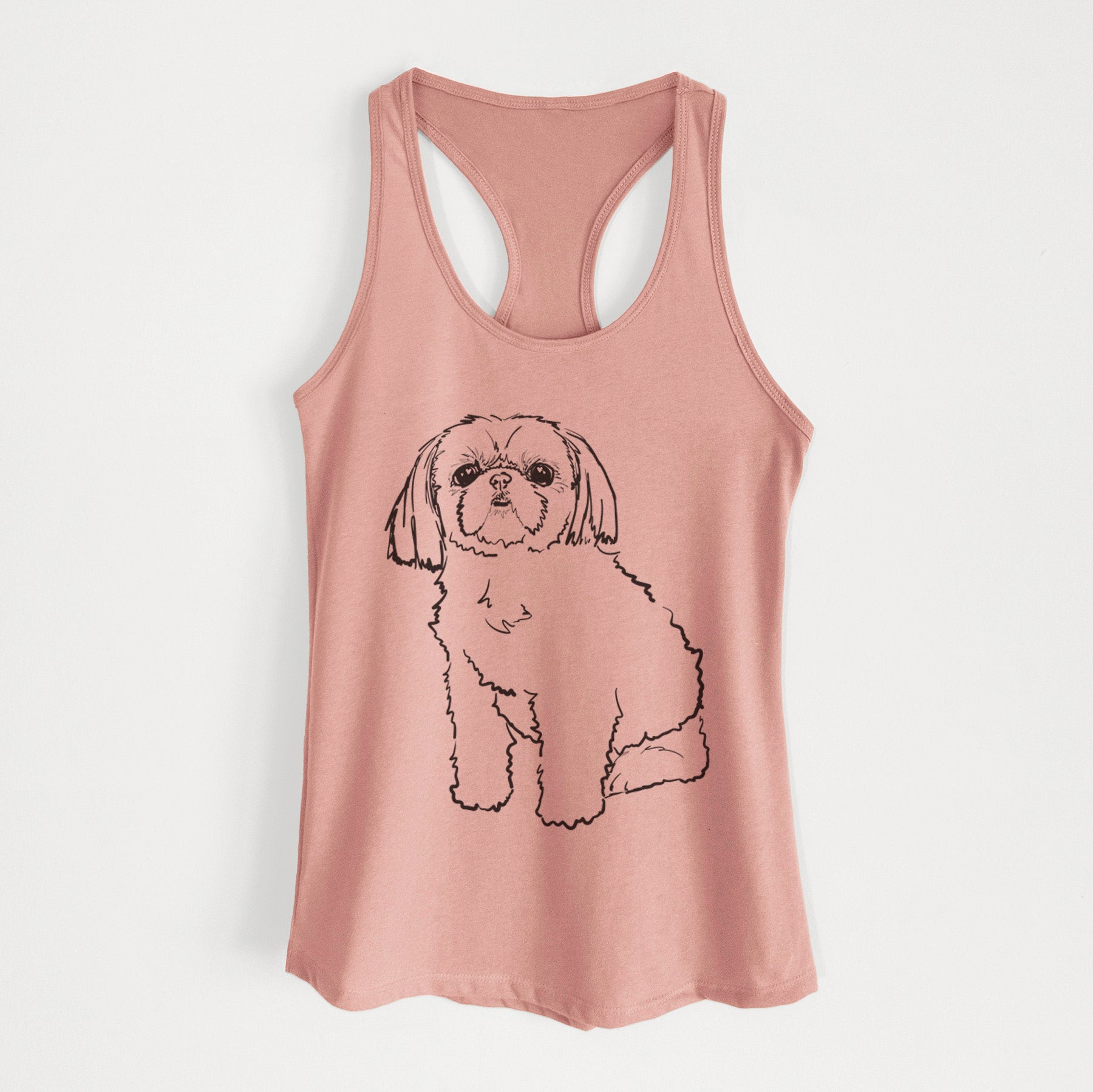 Doodled Georgia the Shih Tzu - Women's Racerback Tanktop