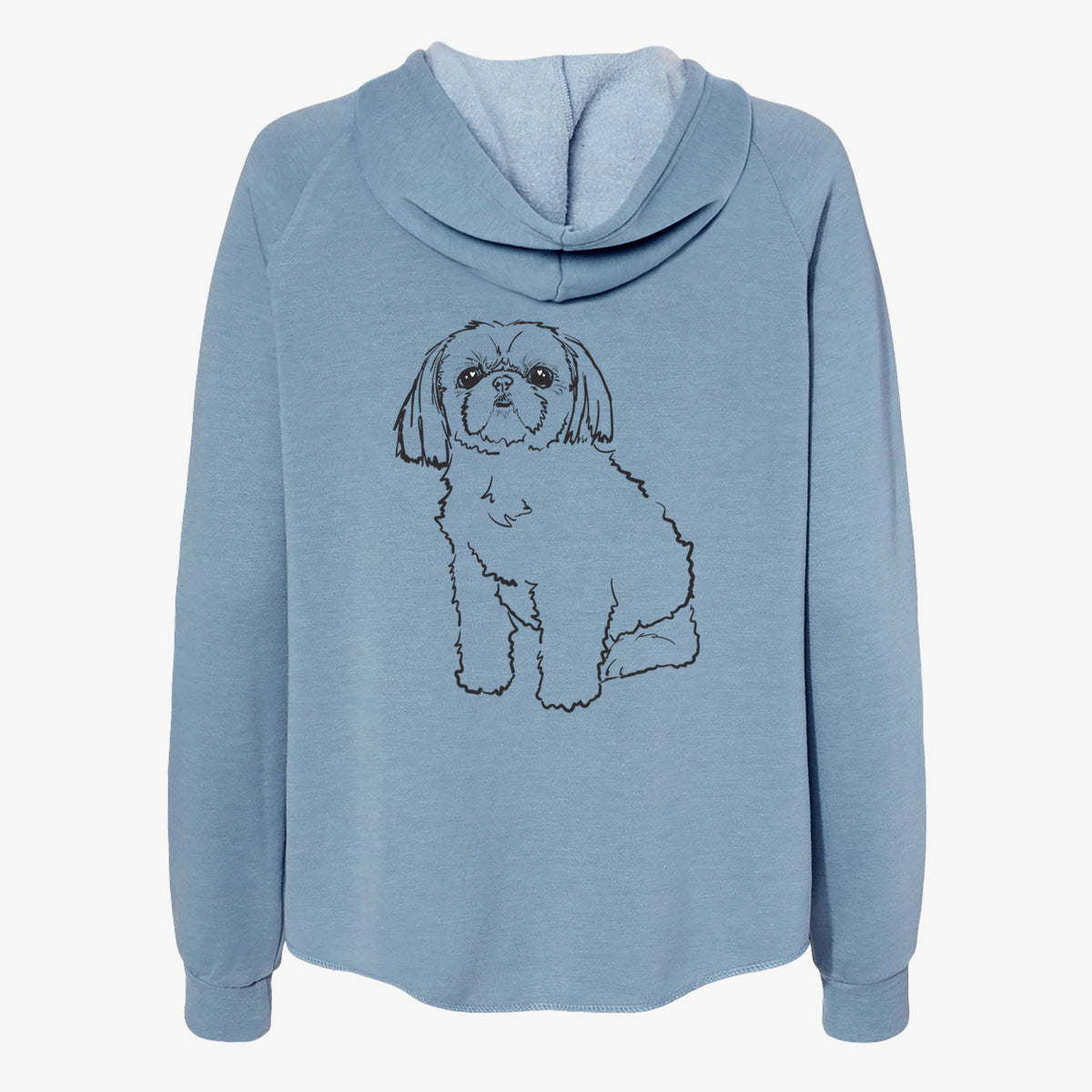 Doodled Georgia the Shih Tzu - Women's Cali Wave Zip-Up Sweatshirt