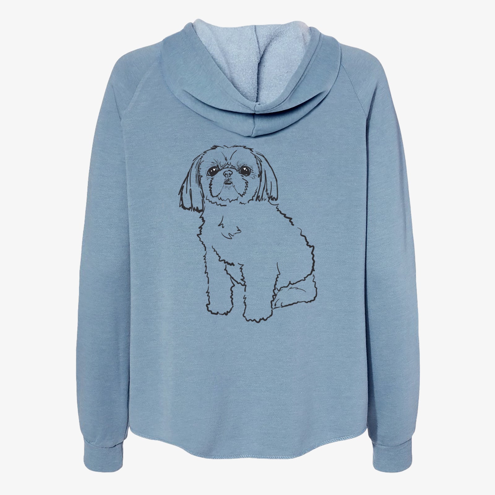 Doodled Georgia the Shih Tzu - Women's Cali Wave Zip-Up Sweatshirt