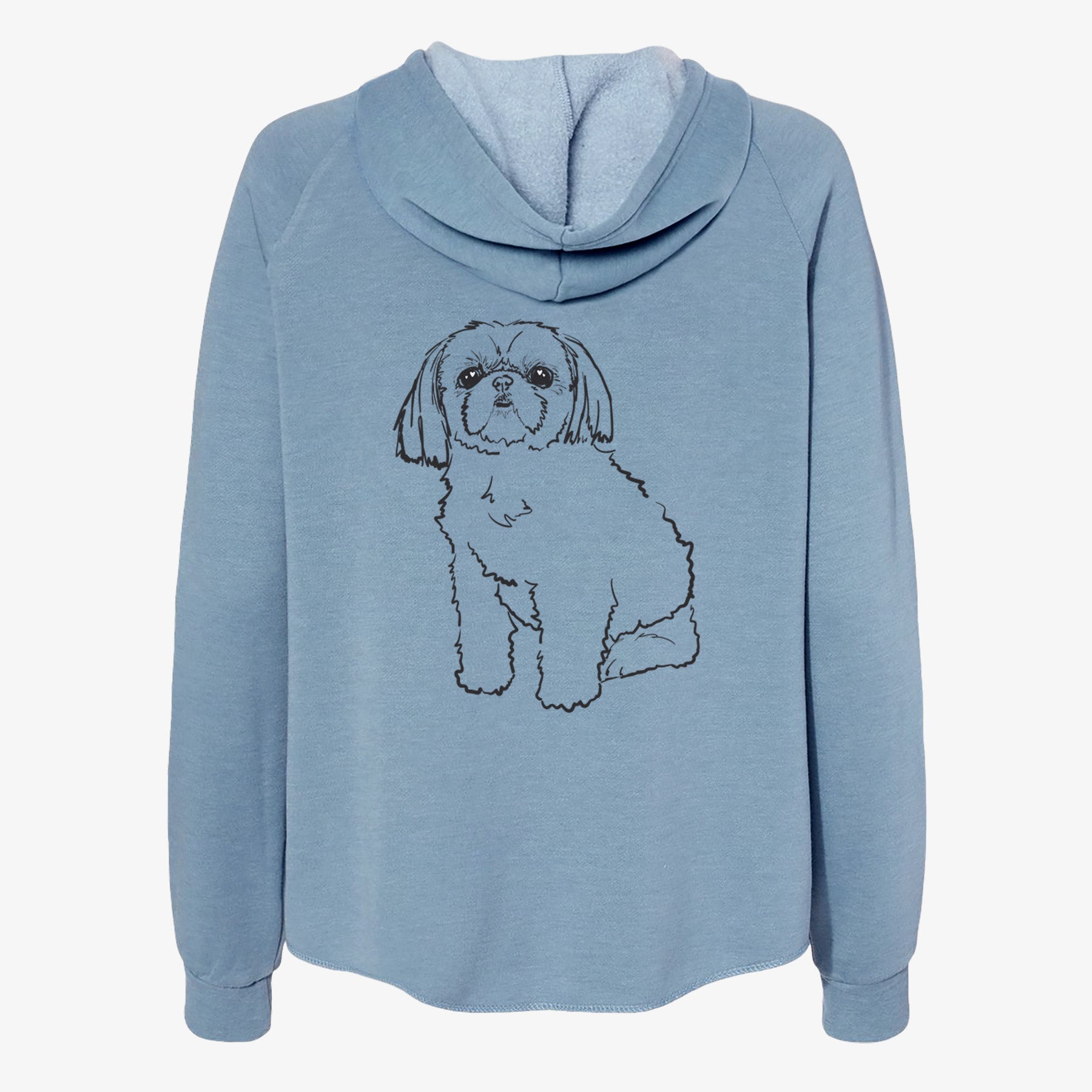 Doodled Georgia the Shih Tzu - Women's Cali Wave Zip-Up Sweatshirt