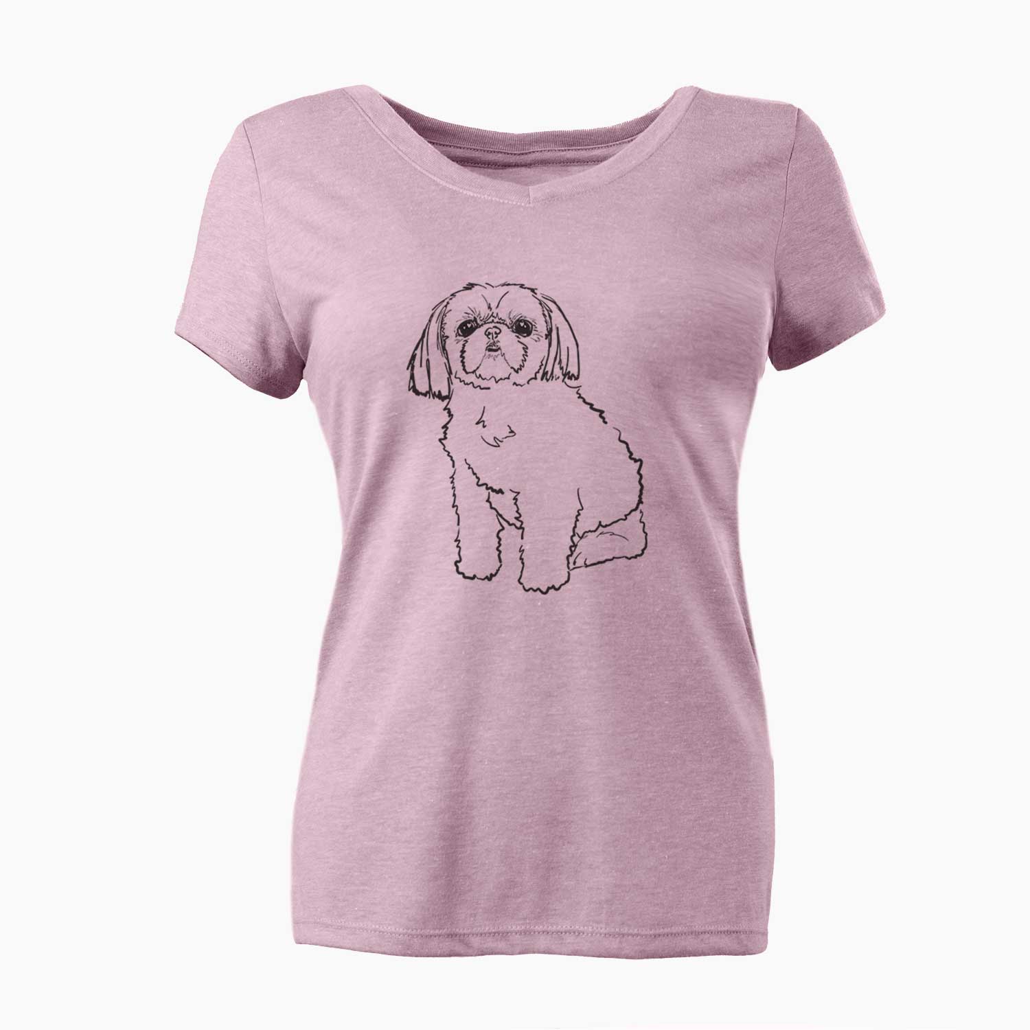 Doodled Georgia the Shih Tzu - Women's V-neck Shirt